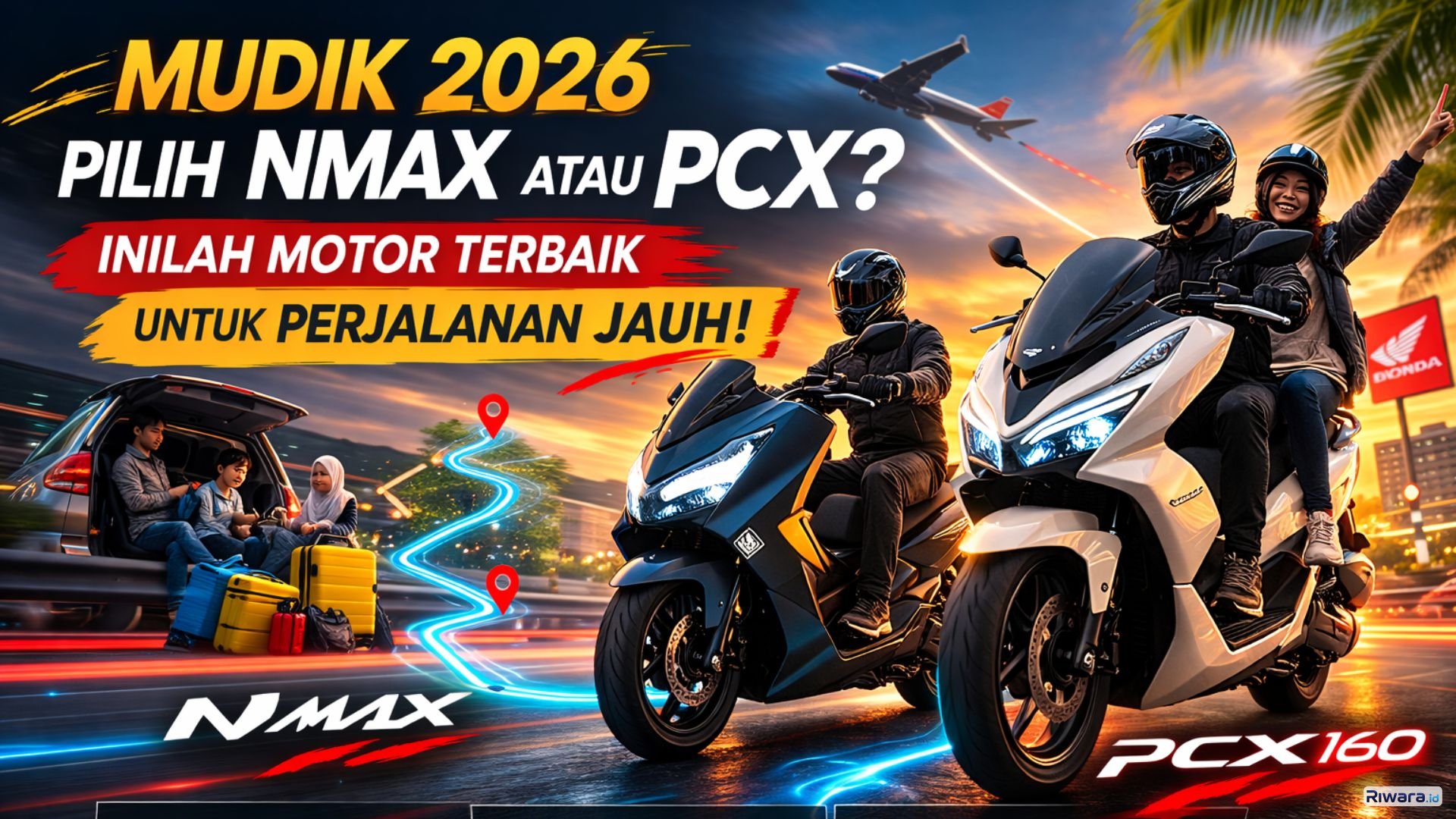 Ilustrasi Skutik premium diprediksi menjadi favorit pemudik tahun ini, terutama model seperti Yamaha NMAX 155 Connected/ABS dan Honda PCX160 yang memiliki performa dan fitur modern.